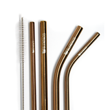 Rose Gold Metal Straw Set - Blendaco